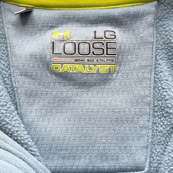 Under Armour Catalyst Large Logo 2/4 Zip Pullover Sz. L - Picture 4 of 11